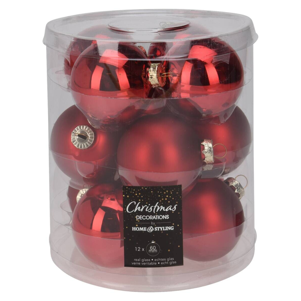 Weihnachtskugel rot D: ca. 6 cm