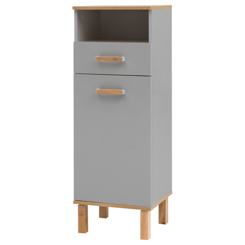 Midischrank Padua grau Eiche Landhaus Nachbildung B/H/T: ca. 40,4x114,5x35 cm