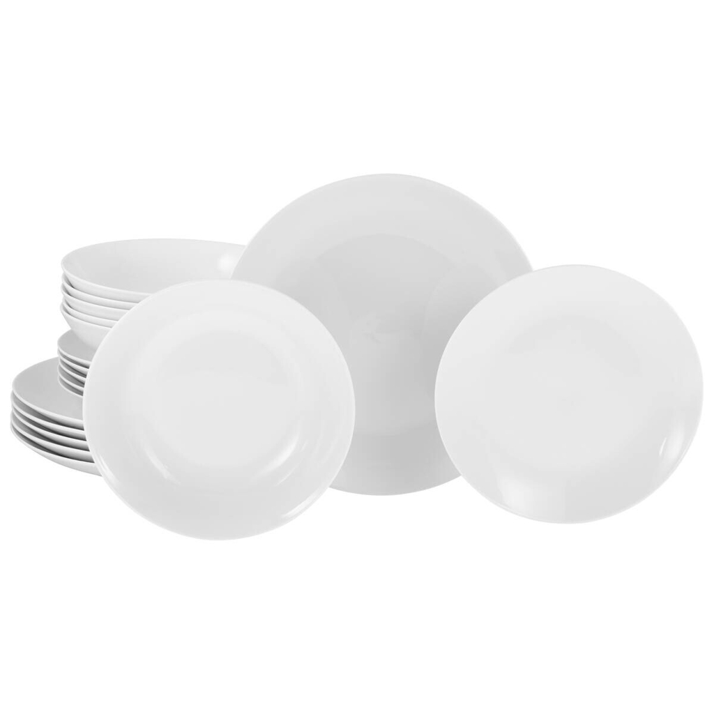 CreaTable Tafelservice Luna weiß Porzellan 18 tlg.