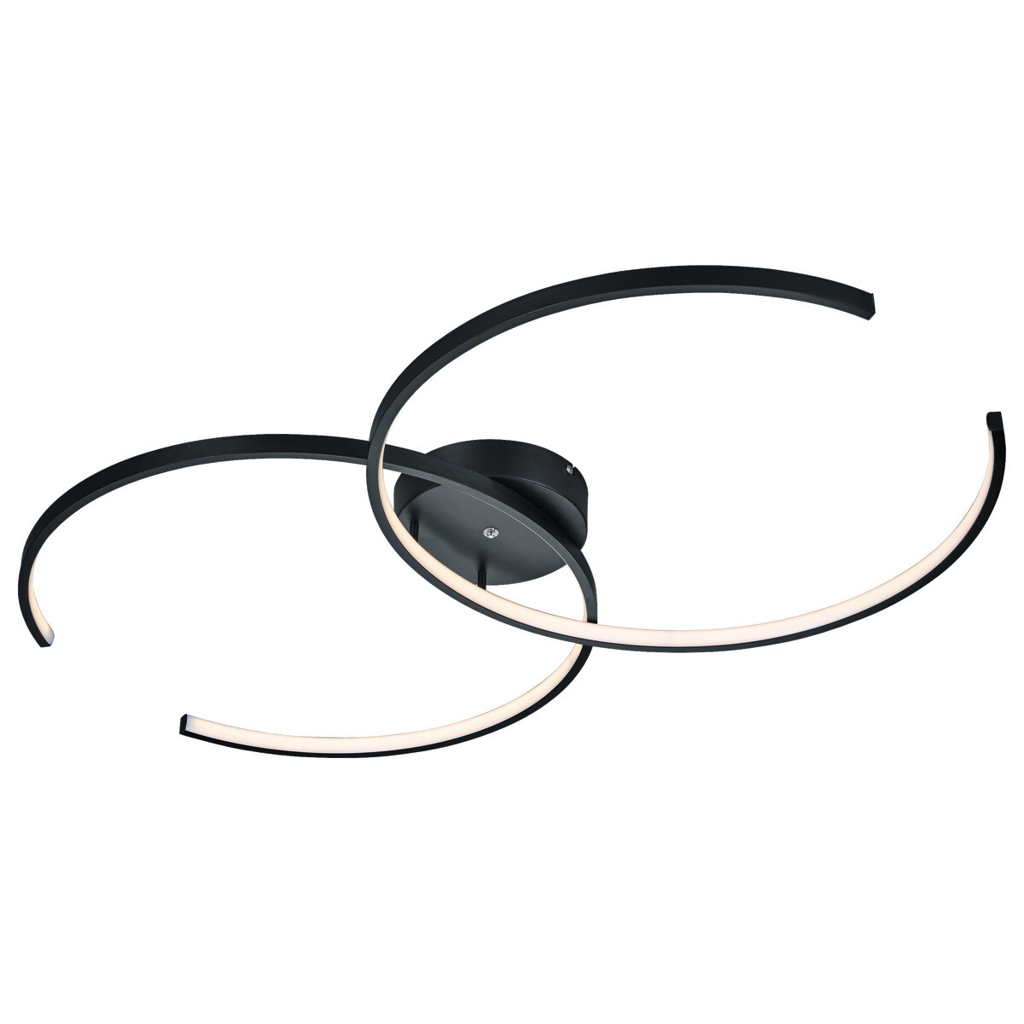 TRIO Deckenleuchte Citizen schwarz Metall