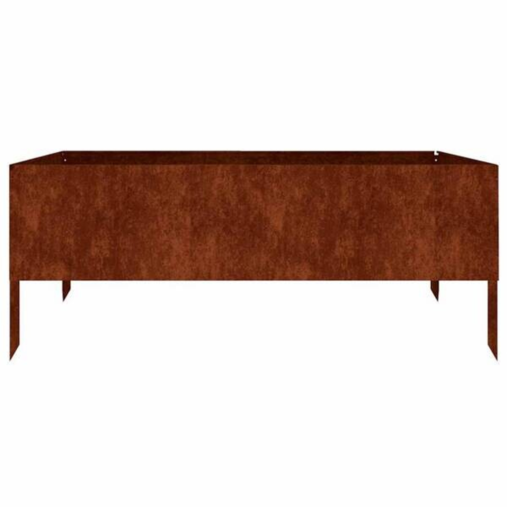 Garten-Hochbeet braun Stahl B/H/L: ca. 100x41x100 cm