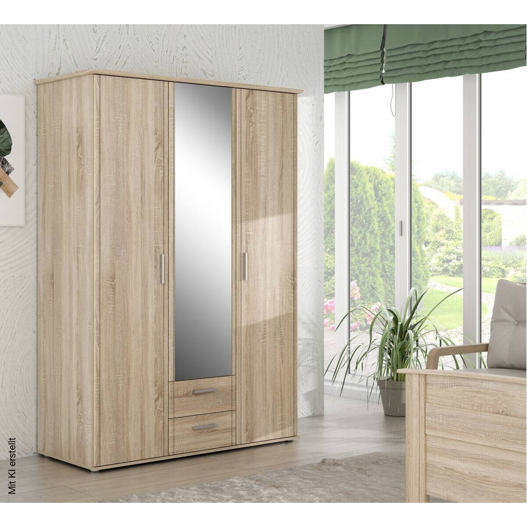 Kleiderschrank Eiche Sonoma Nachbildung B/H/T: ca. 139,2x200,8x59,6 cm