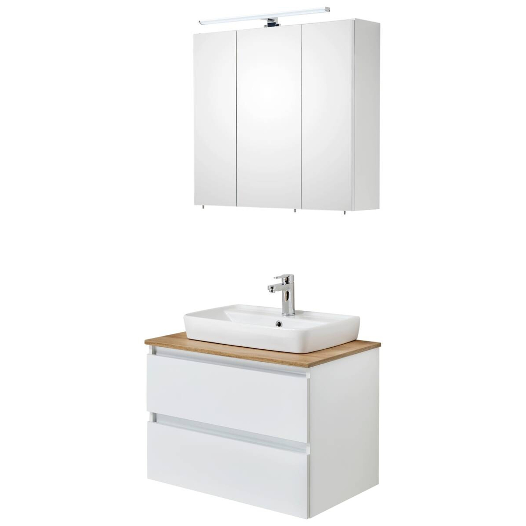 Badezimmer-Set Quickset 360 weiß glanz B/H/T: ca. 78x200x50 cm