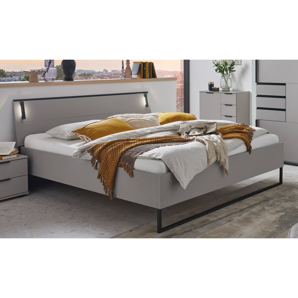 Futonbett Tilburg Graphit Sahara grau B/H/T: ca. 188x93x210 cm Liegefläche B/L: ca. 180x200 cm