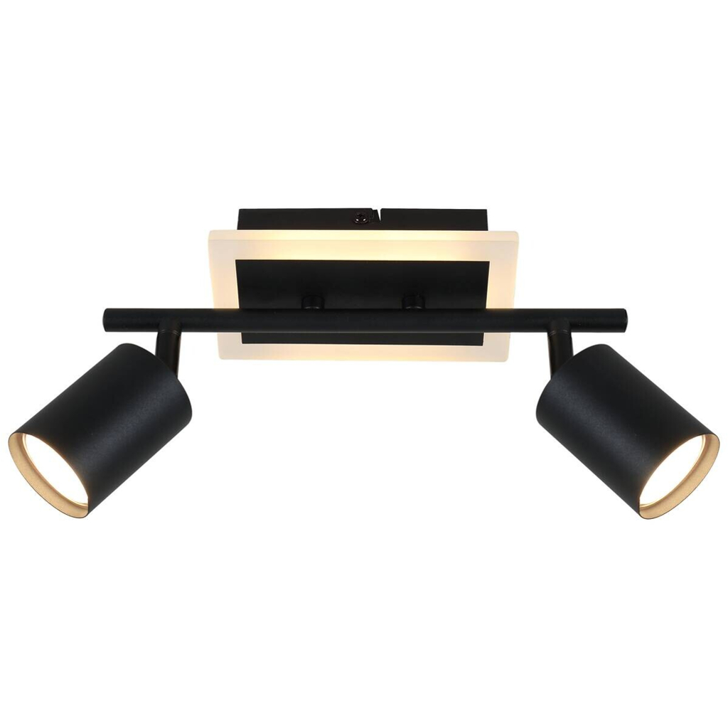 POCOline LED-Spot 2-flg. Akshan schwarz Metall B/H: ca. 39x10 cm 2 Brennstellen