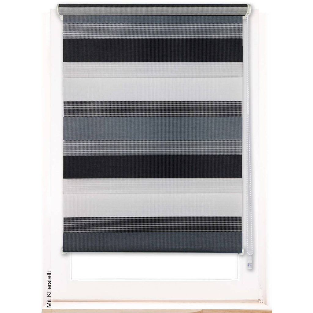Doppelrollo Just-Triple grau B/L: ca. 120x160 cm