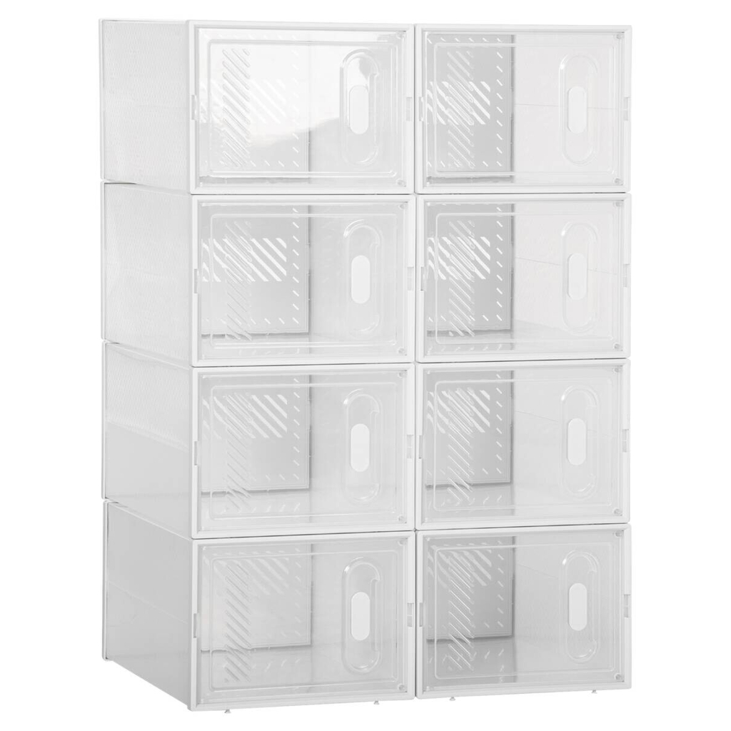 HOMCOM Schuhregal transparent Polypropylen B/H/L: ca. 35x25x19 cm