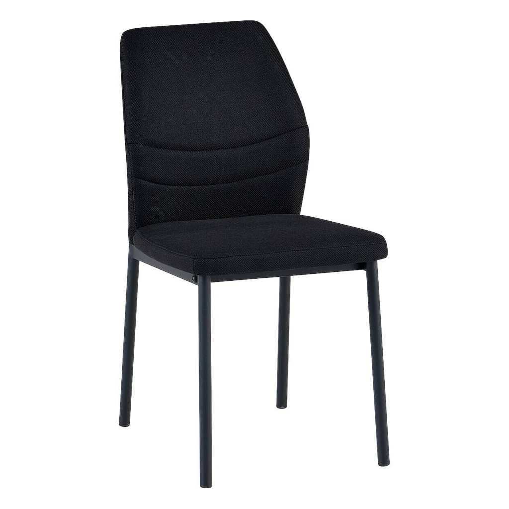 Stuhl Marbella schwarz Webstoff B/H/T: ca. 45x86x56 cm