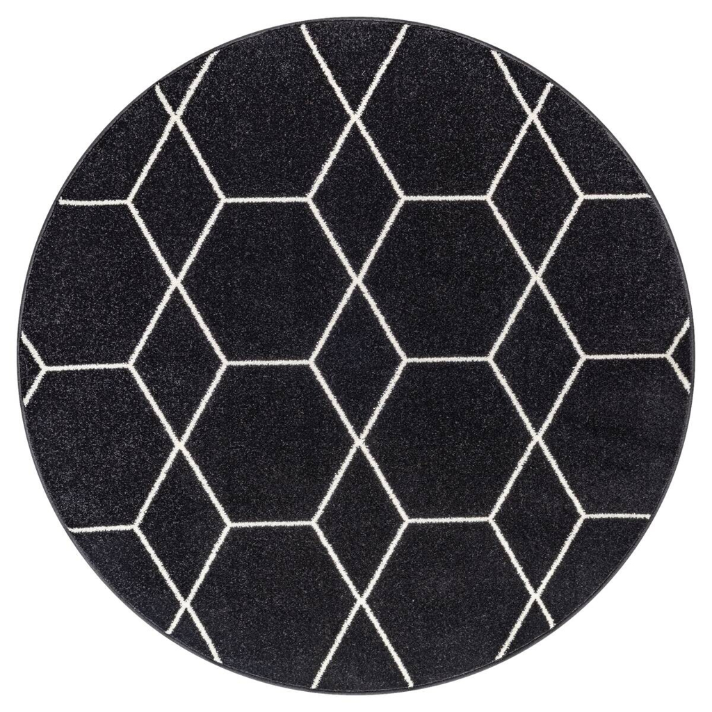 Sanat Teppich Trellis schwarz D: ca. 120 cm