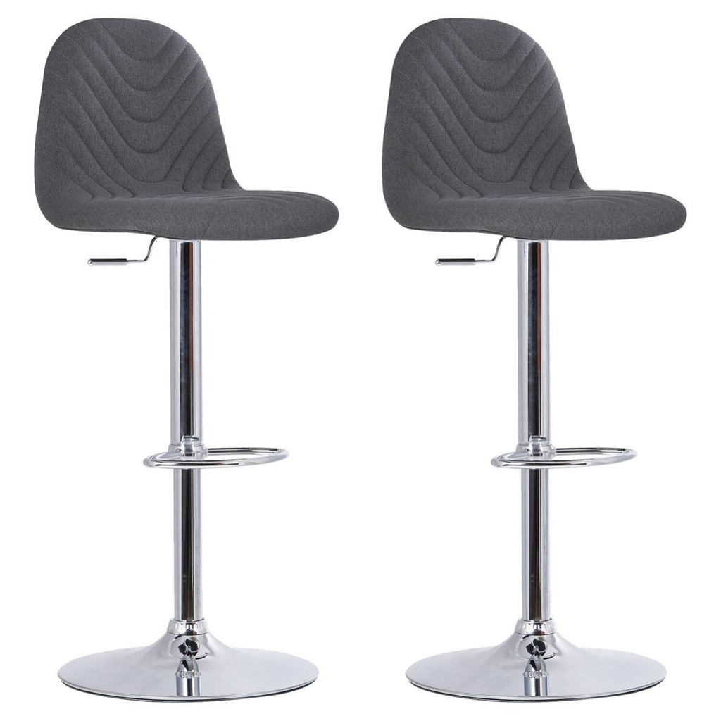 Barhocker CASINO 2er-Set anthrazit Webstoff B/H/T: ca. 41x88x52,5 cm