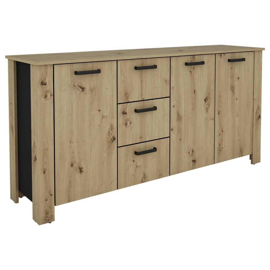 Sideboard FARO Eiche schwarz B/H/T: ca. 160x84x40 cm