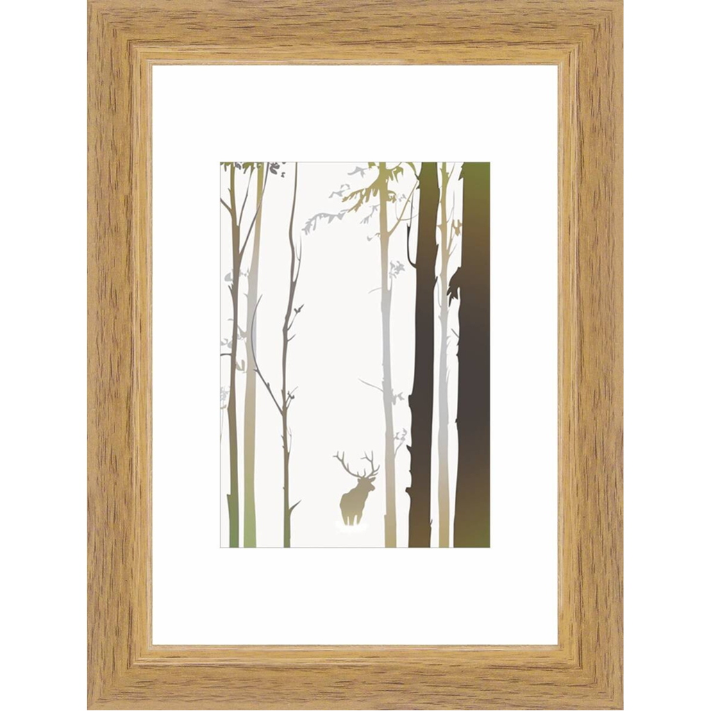 Bilderrahmen Eiche Holz B/H/L: ca. 10,5x15x2 cm