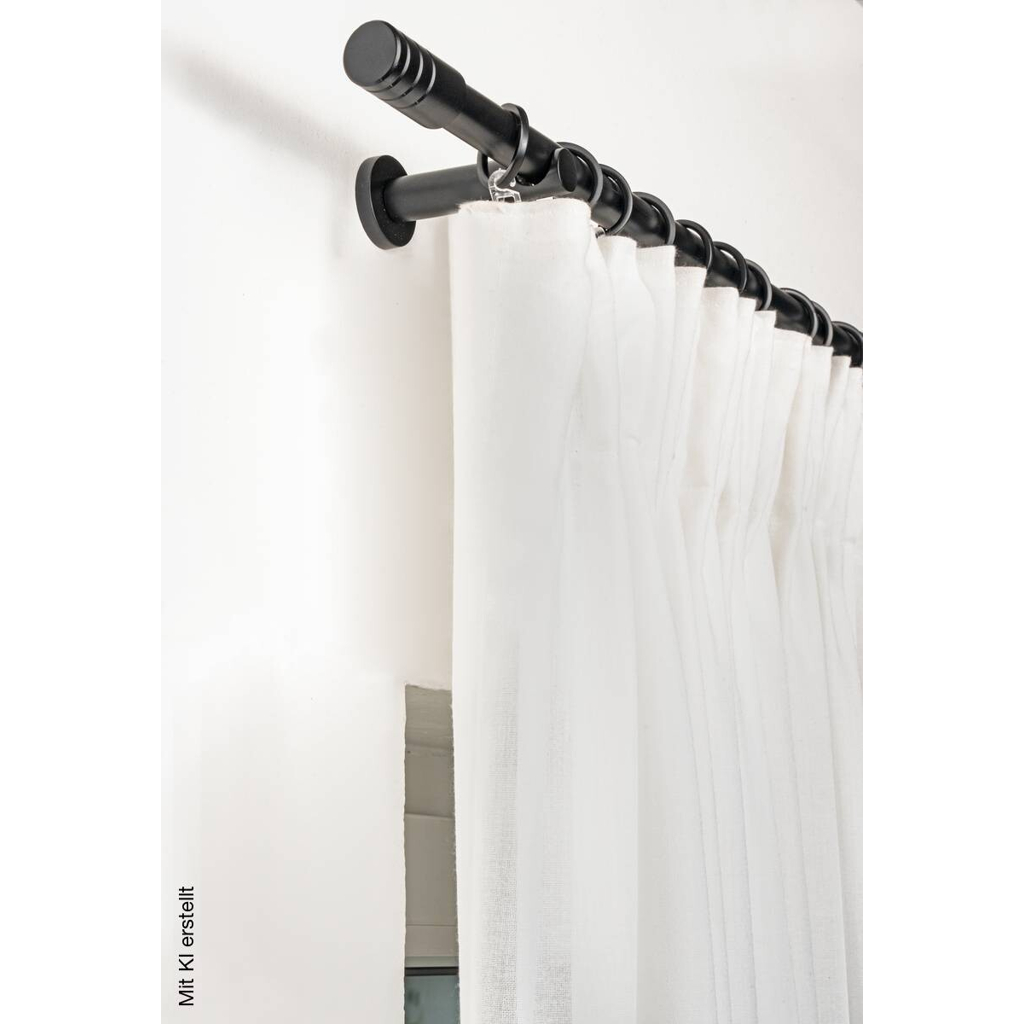 Stilgarnituren Rillcube schwarz Aluminium ausziehbar von ca. 120 bis 210 cm 1.0 Läufe