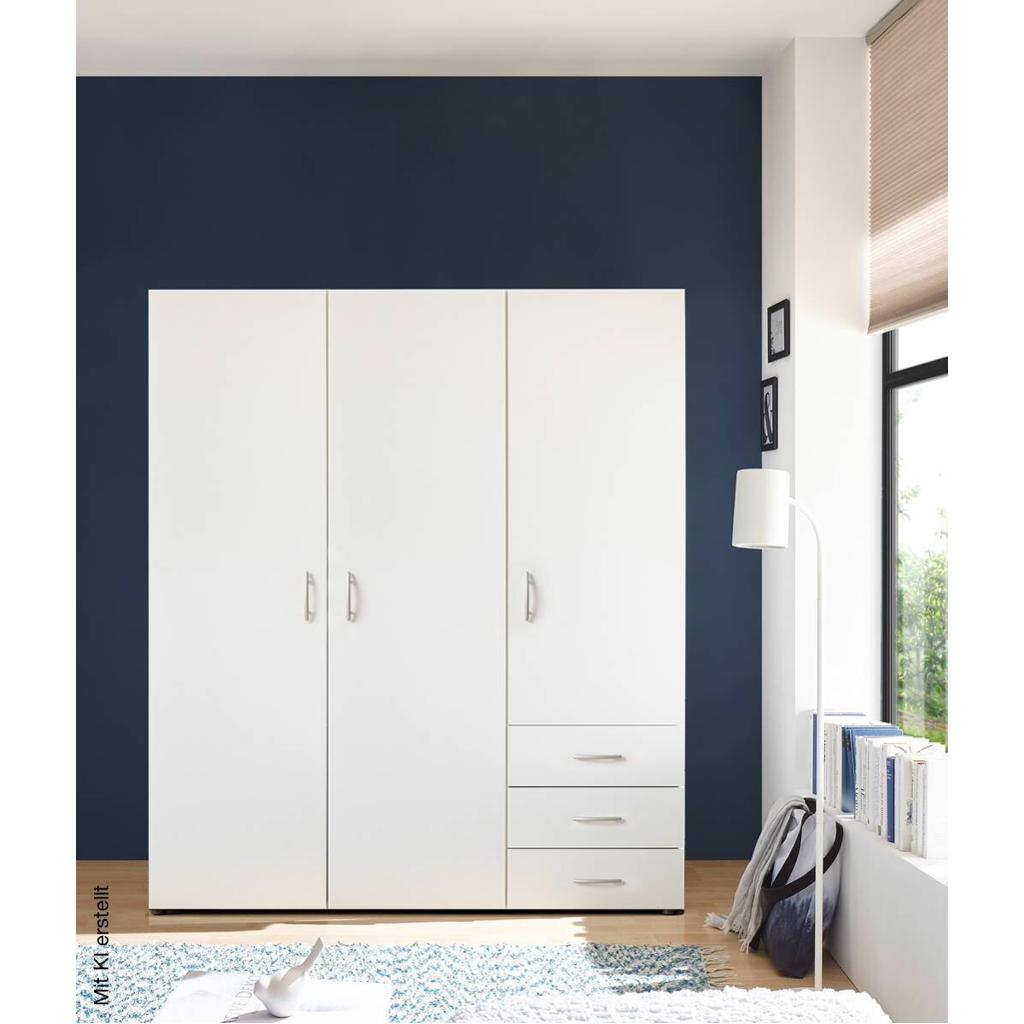 Kleiderschrank Harry weiß B/H/T: ca. 150x177x50 cm