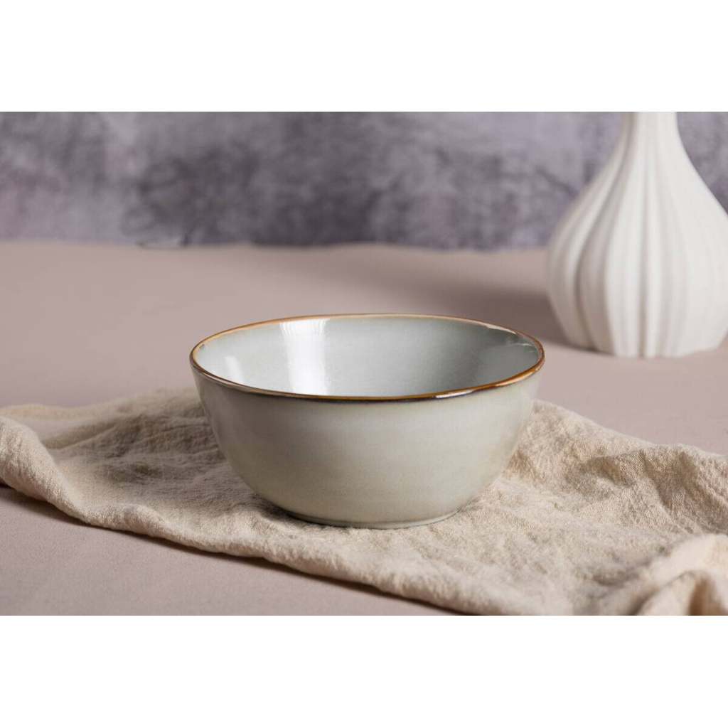 Schale beige Steinzeug D: ca. 15,2 cm