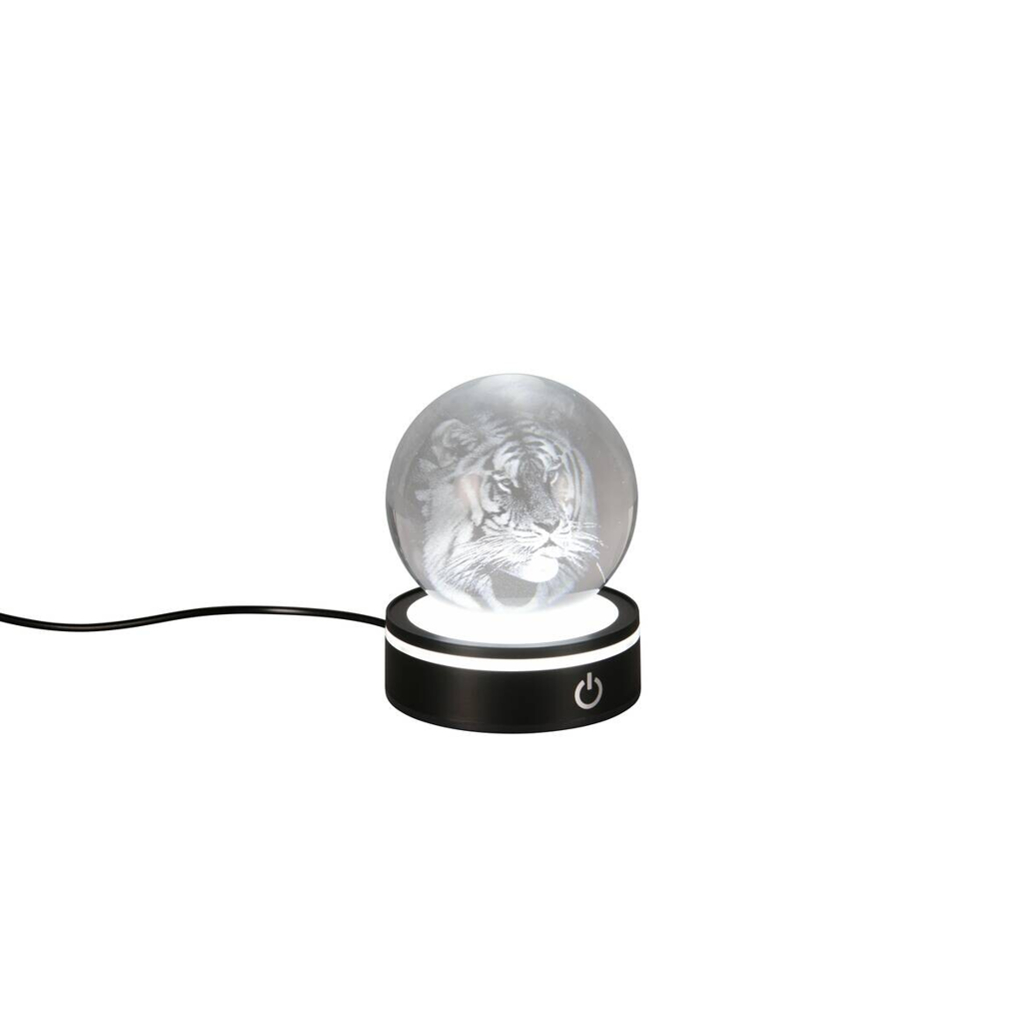 Reality LED-Tischleuchte Kunststoff Glas H/D: ca. 10x8 cm