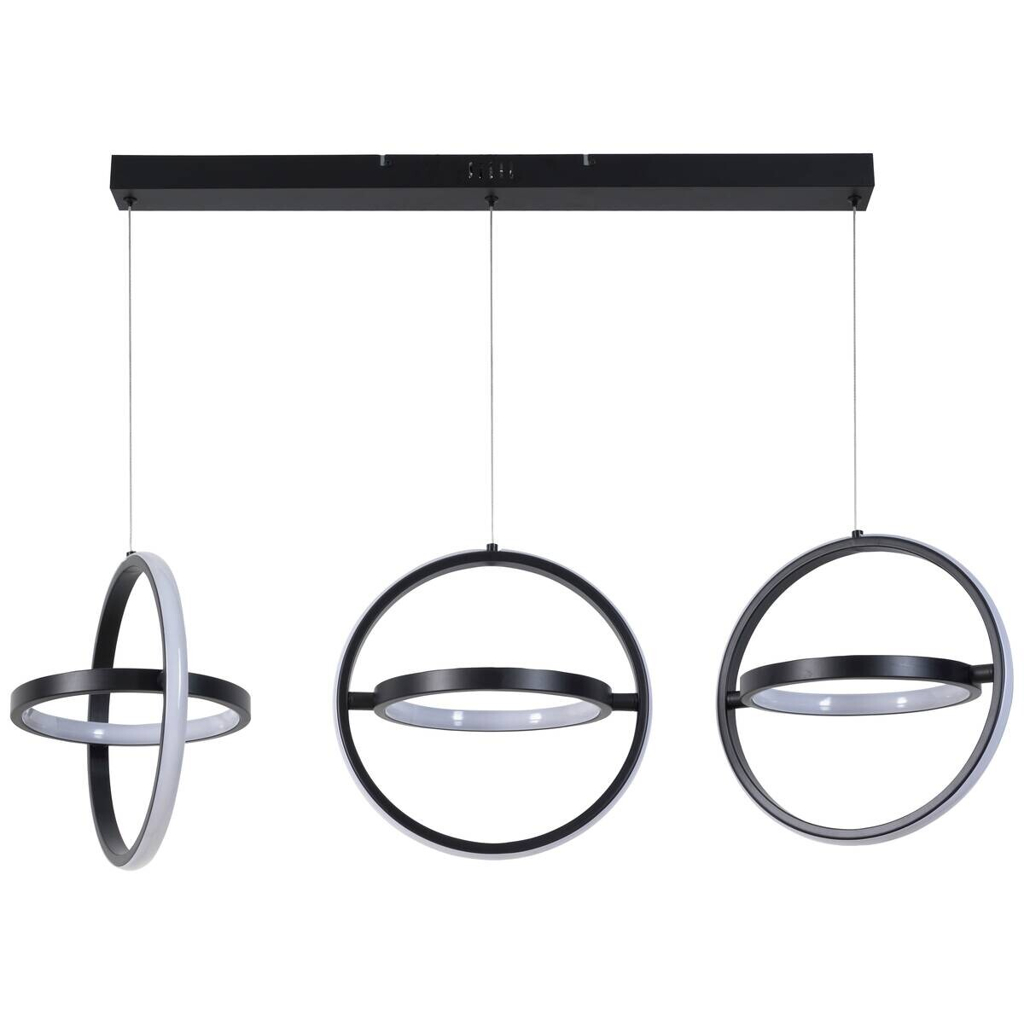 POCOline LED-Pendelleuchte Abby schwarz Metall B/H/L: ca. 30x120x101 cm