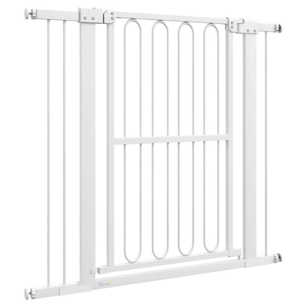 PawHut Türschutzgitter weiß Kunststoff B/H/L: ca. 5x94x104 cm