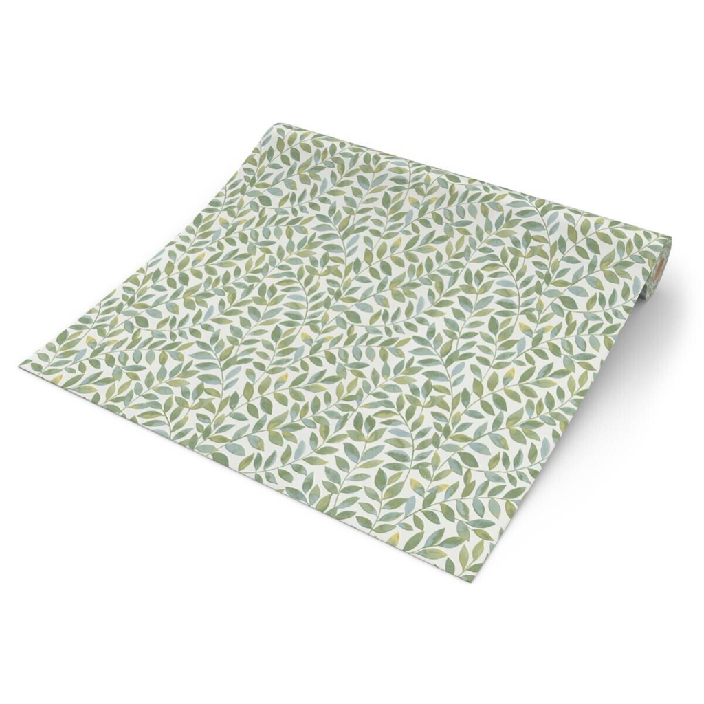 Erismann Vliestapete Blätter weiß grün B/L: ca. 53x1005 cm