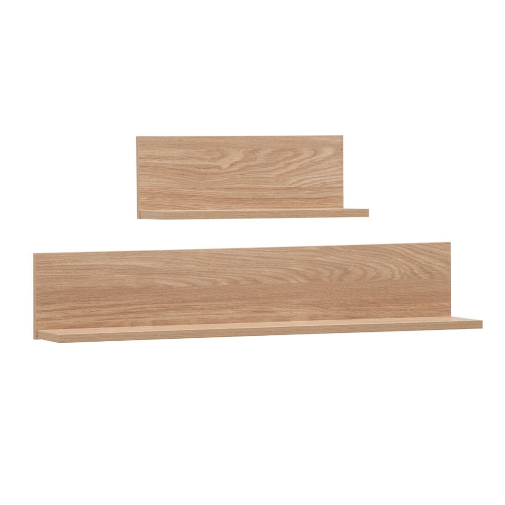 Regal Visby, 2er-Set Eiche Nachbildung B/H/T: ca. 80x15,7x17,3 cm