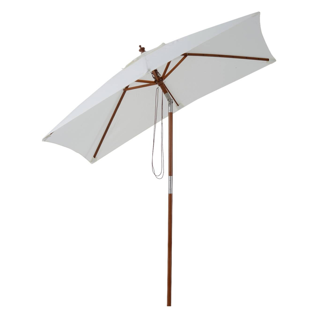 Outsunny Sonnenschirm creme Bambus B/H/L: ca. 150x230x200 cm