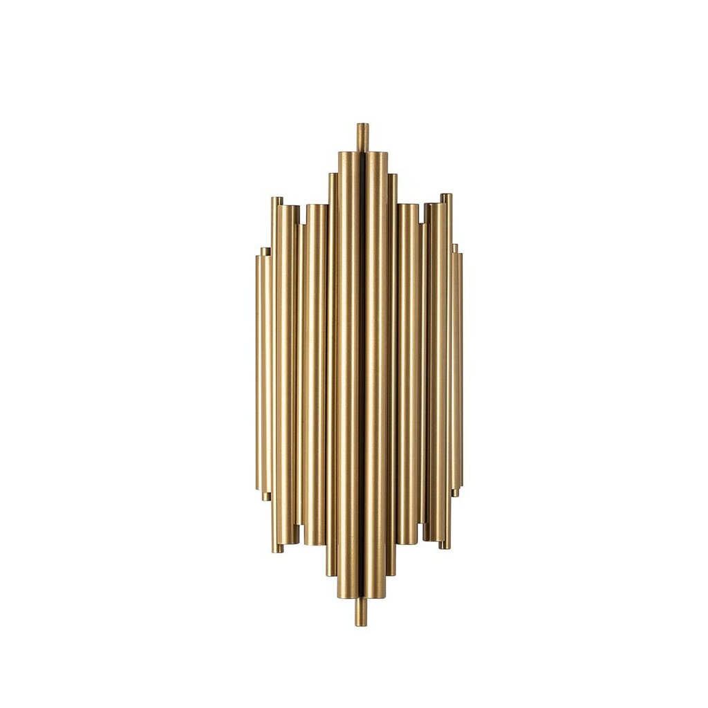 Opviq Wandleuchte Reis gold Metall B/H/T/L: ca. 22x50x22x11 cm E14 1 Brennstellen