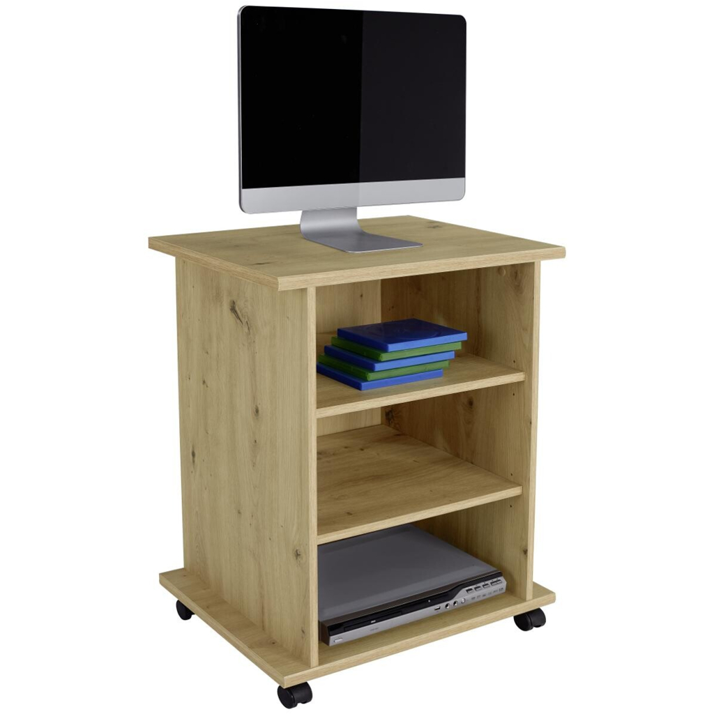 TV-Rollwagen Jürgen Eiche Artisan Nachbildung B/H/T: ca. 65x76x40 cm