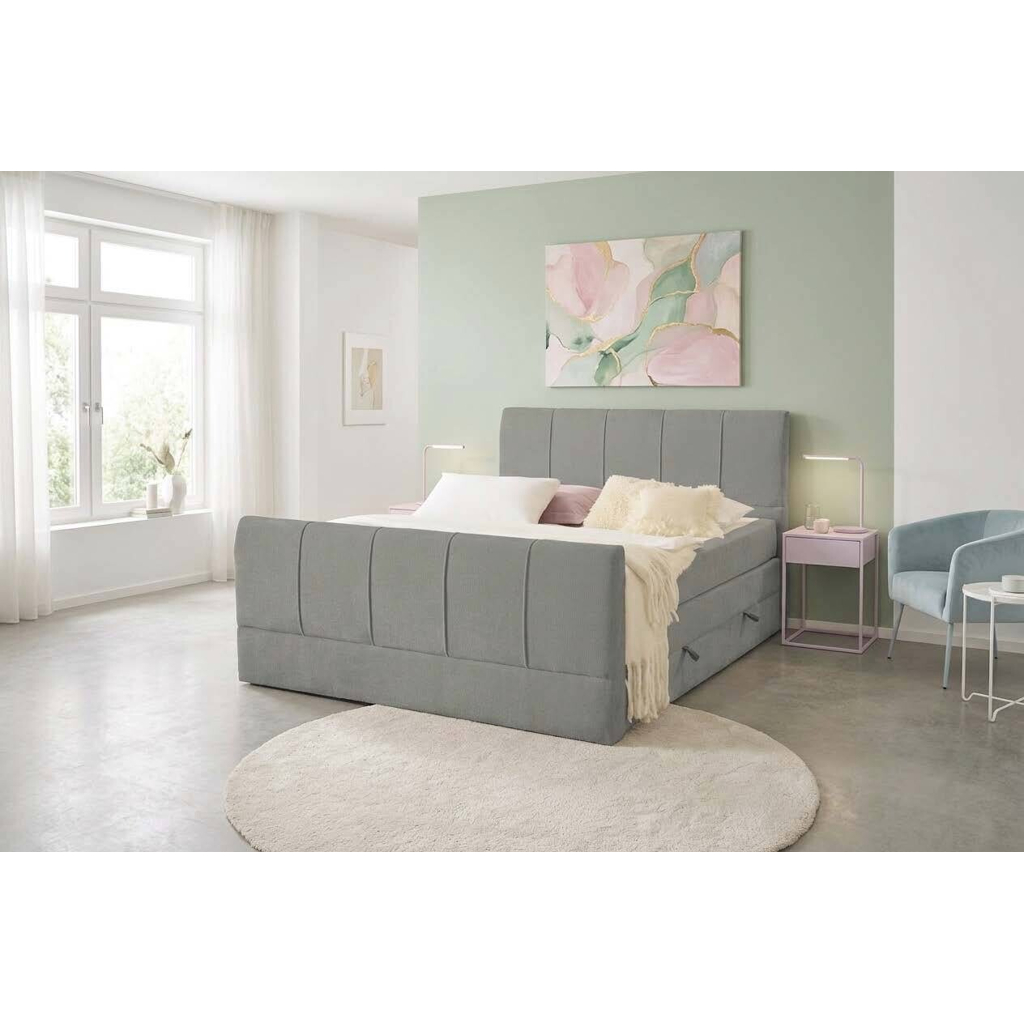 Boxspringbett Harmony grau Liegefläche B/L: ca. 160x200 cm