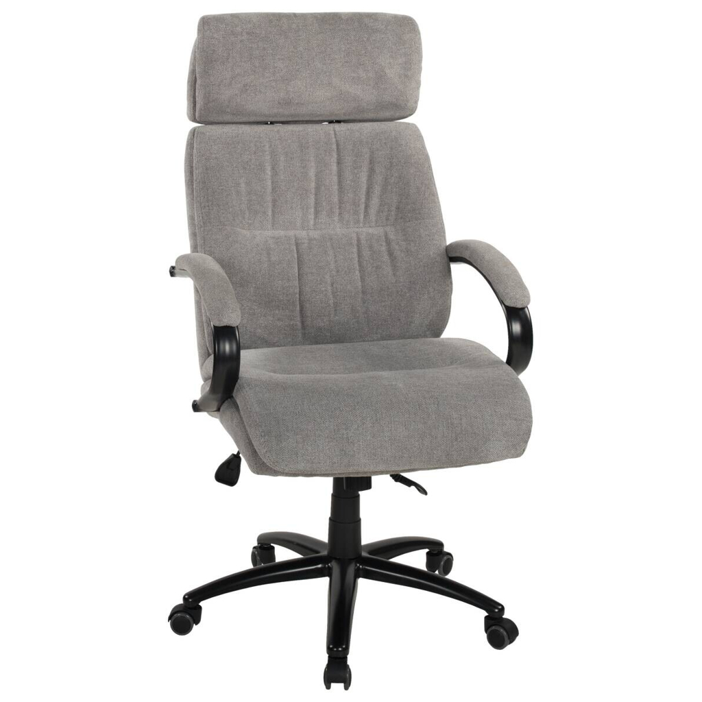 Chefsessel Gale grau schwarz Webstoff Metall