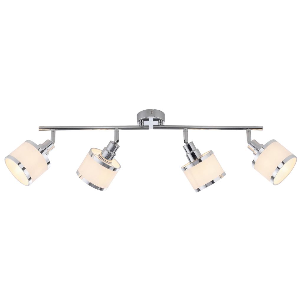 Just Light Spot Accor Chrom weiß Kunststoff B/H/L: ca. 78x22x78 cm E14 4 Brennstellen