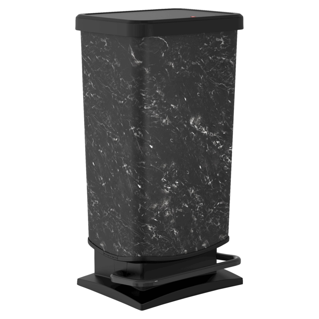 Treteimer schwarz B/H/L: ca. 29x67x35 cm