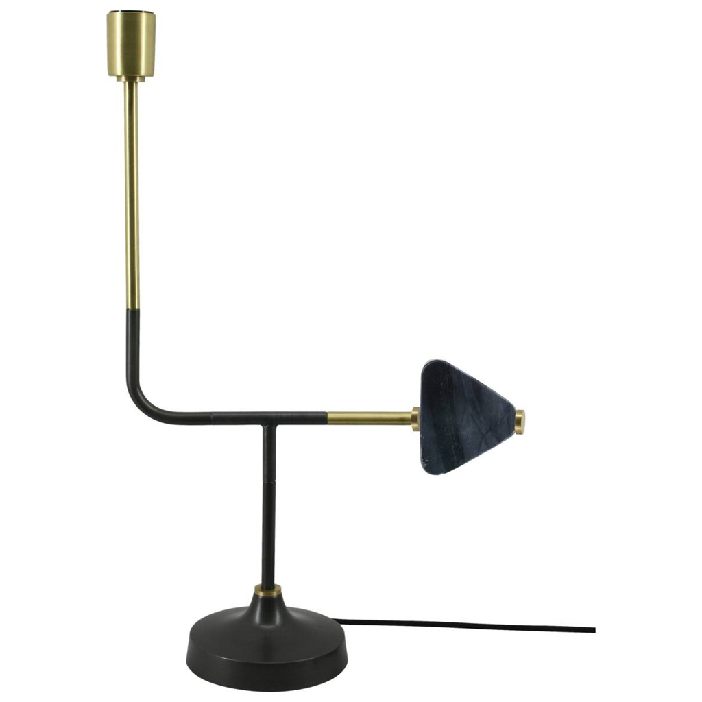 Kayoom Tischleuchte Casey 287 schwarz gold B/H/T/L: ca. 18x49x18x49 cm E27 1 Brennstellen