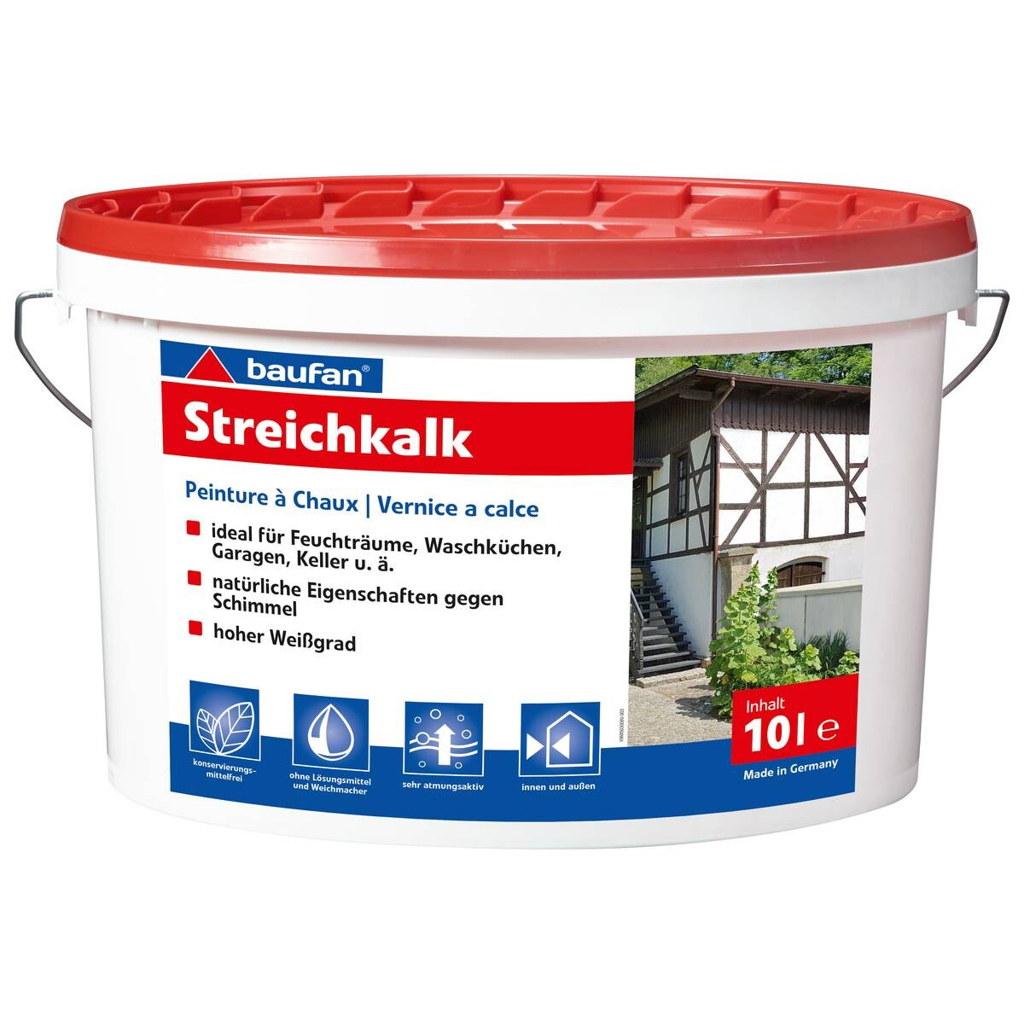 Baufan Streichkalk weiß ca. 10 l