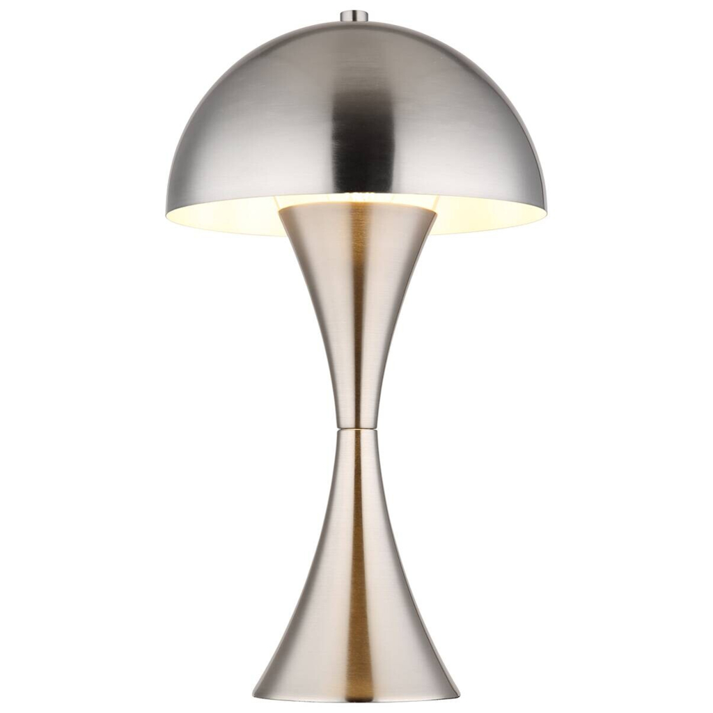 GLOBO Tischleuchte nickel matt Metall H/D: ca. 36,1x20 cm E27 1 Brennstellen