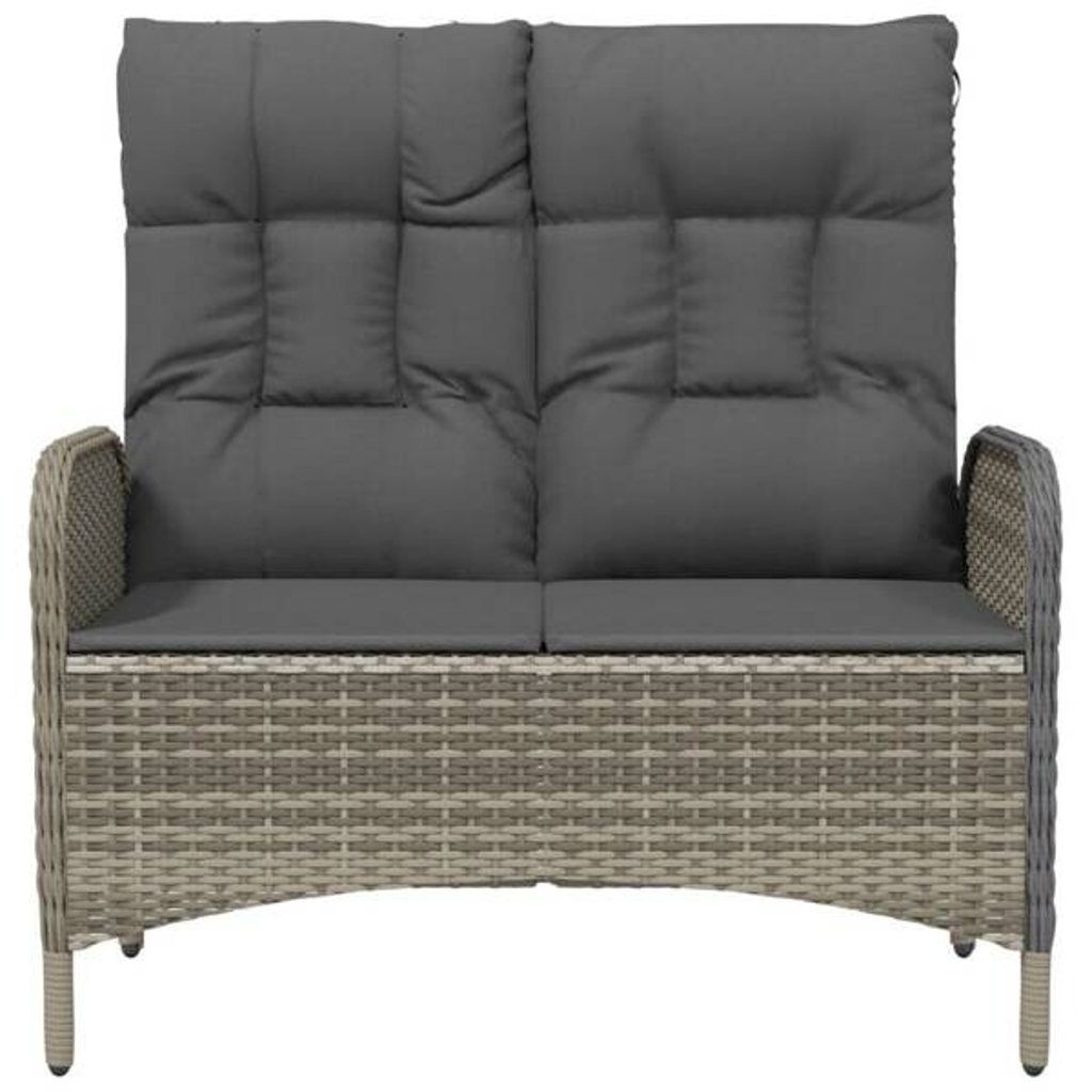 vidaXL Gartenbank grau Kunststoff B/H/T/L: ca. 62x109x62,5x107 cm