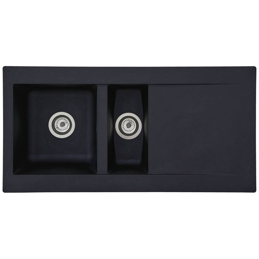 Respekta Einbauspüle Denver 1,5  100 x 50 S schwarz Mineralite B/H/T: ca. 100x20x50 cm