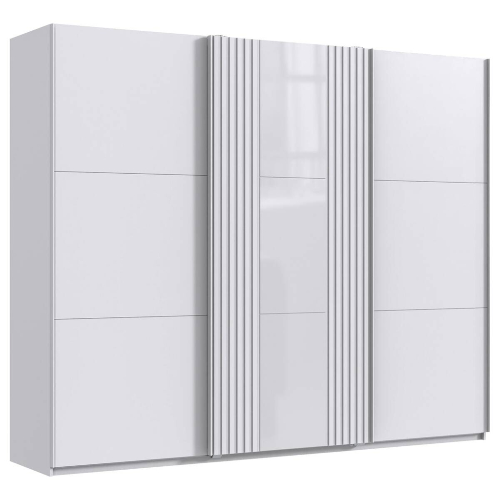 Schwebetürenschrank Atlanta weiß B/H/T: ca. 250x216x65 cm