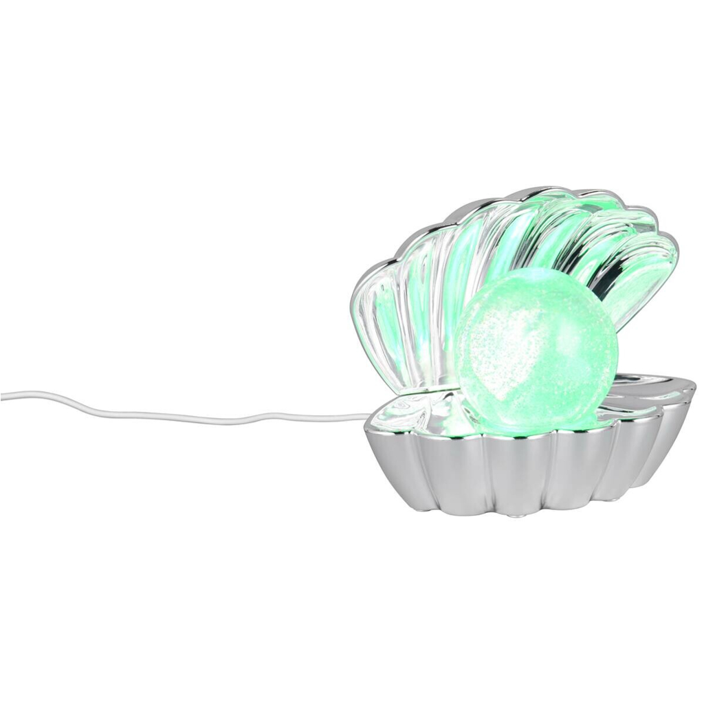 Reality LED-Tischleuchte Shelly Chrom Kunststoff B/H/L: ca. 17,5x14,5x12,5 cm