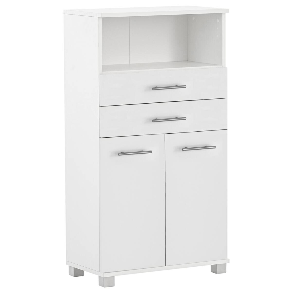 Highboard Emmi weiß matt B/H/T: ca. 59,8x110,5x32,6 cm