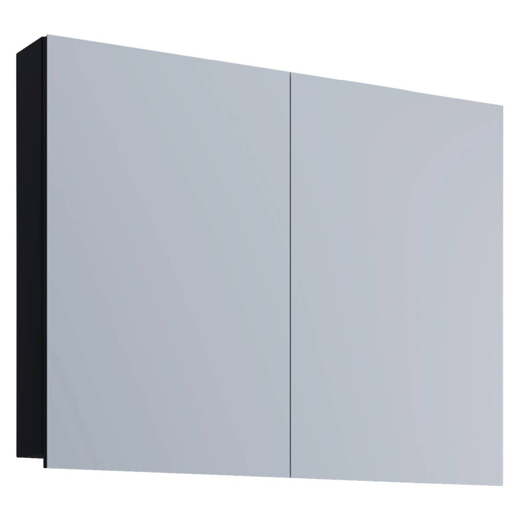 Spiegelschrank Badinos schwarz B/H/T: ca. 80x62x12 cm