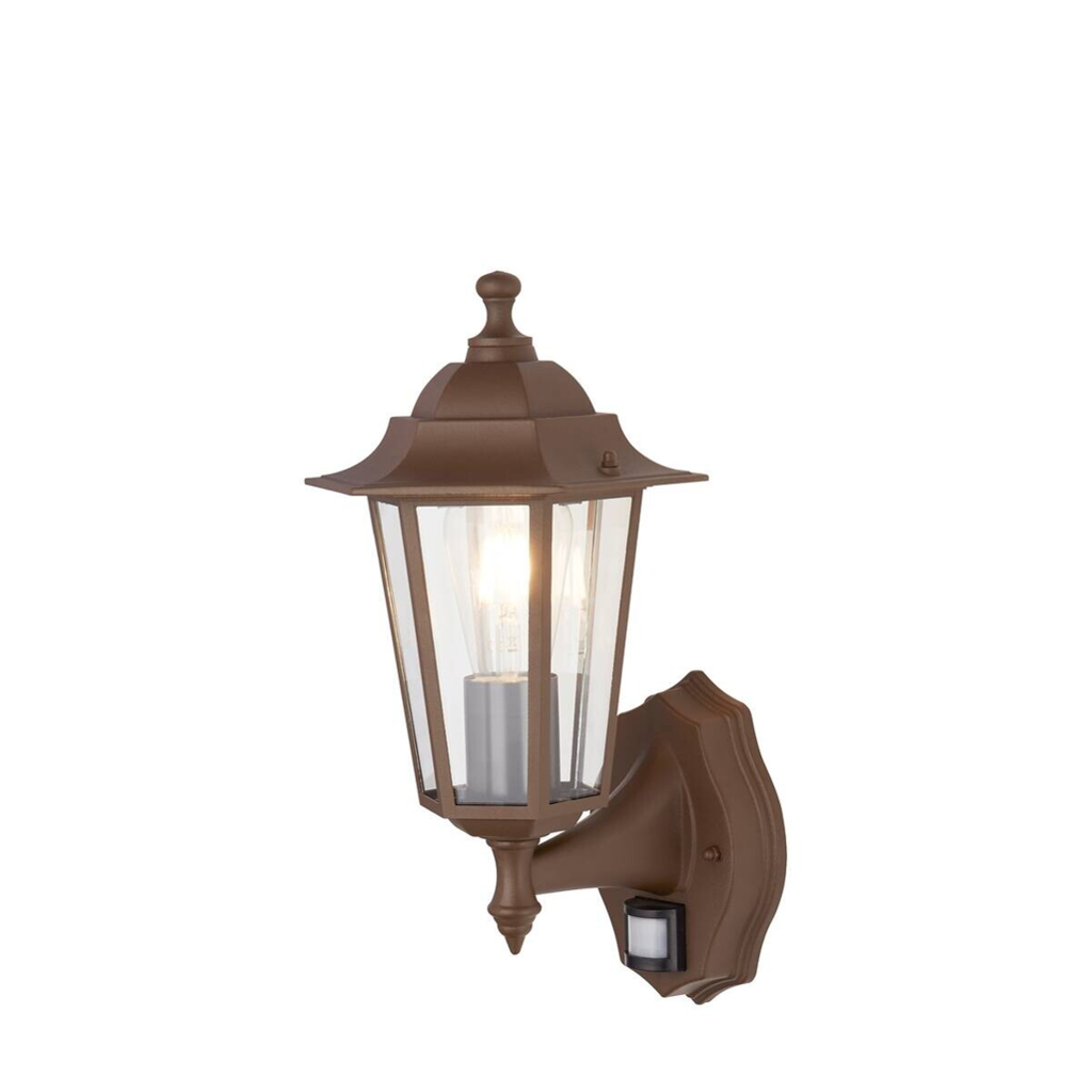 Wandaußenleuchte braun klar B/H/T: ca. 17x37x22,5 cm