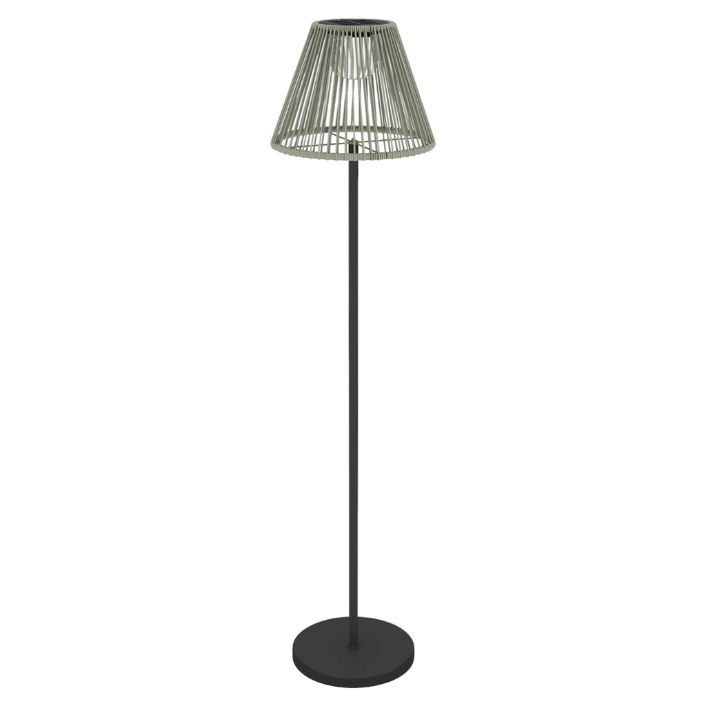 Solarleuchte grau Polyethylen Stahl B/H/L: ca. 33x135x33 cm