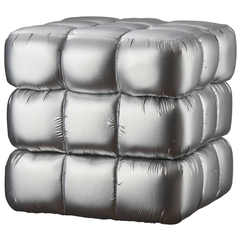 POCOline Sitzhocker silber B/H/L: ca. 43x43x43 cm