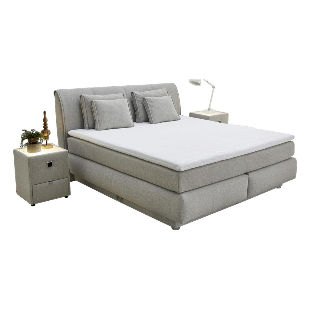 Boxspringbett beige Liegefläche B/L: ca. 180x200 cm