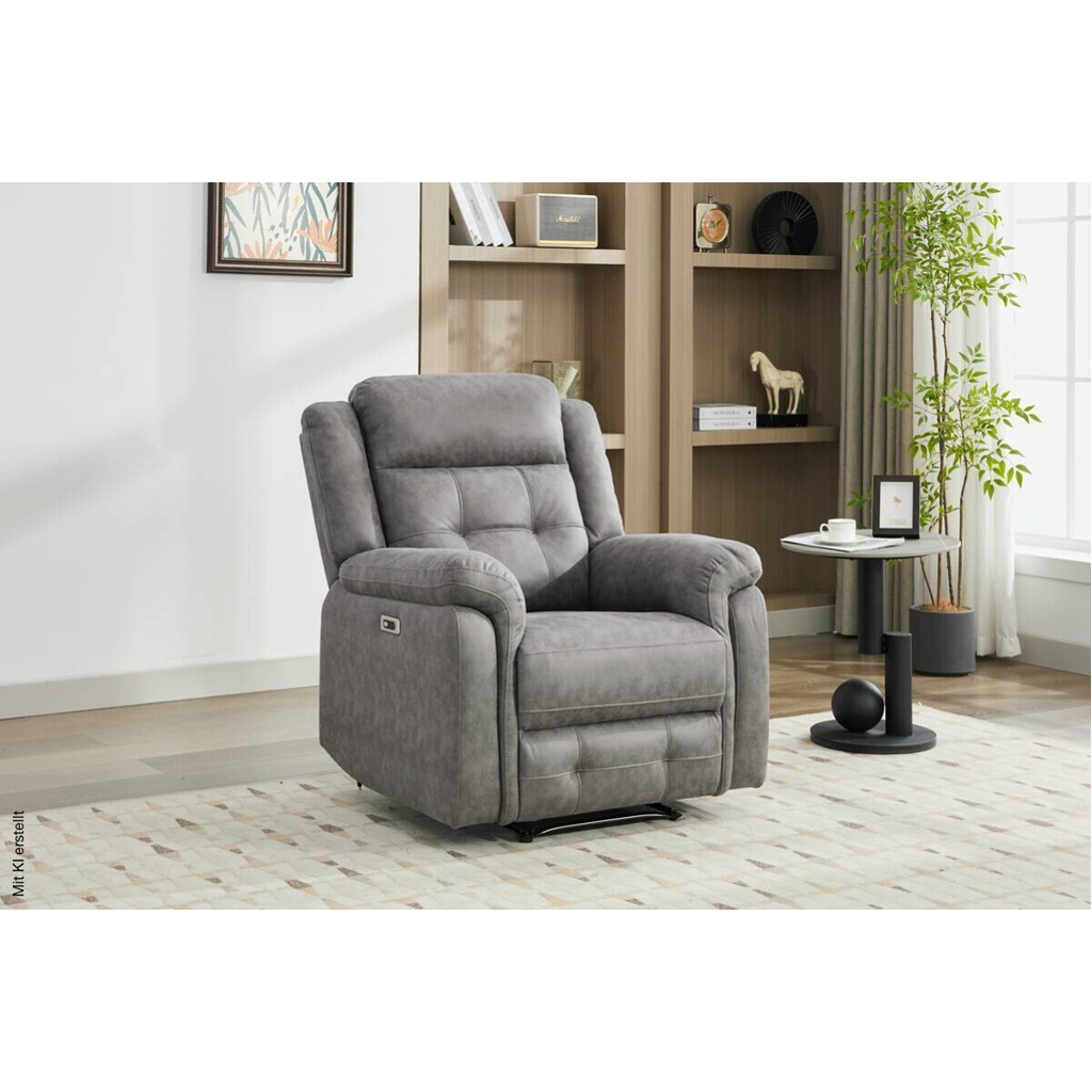 Sessel Philip grau Microfaser B/H/T: ca. 94x103x95 cm