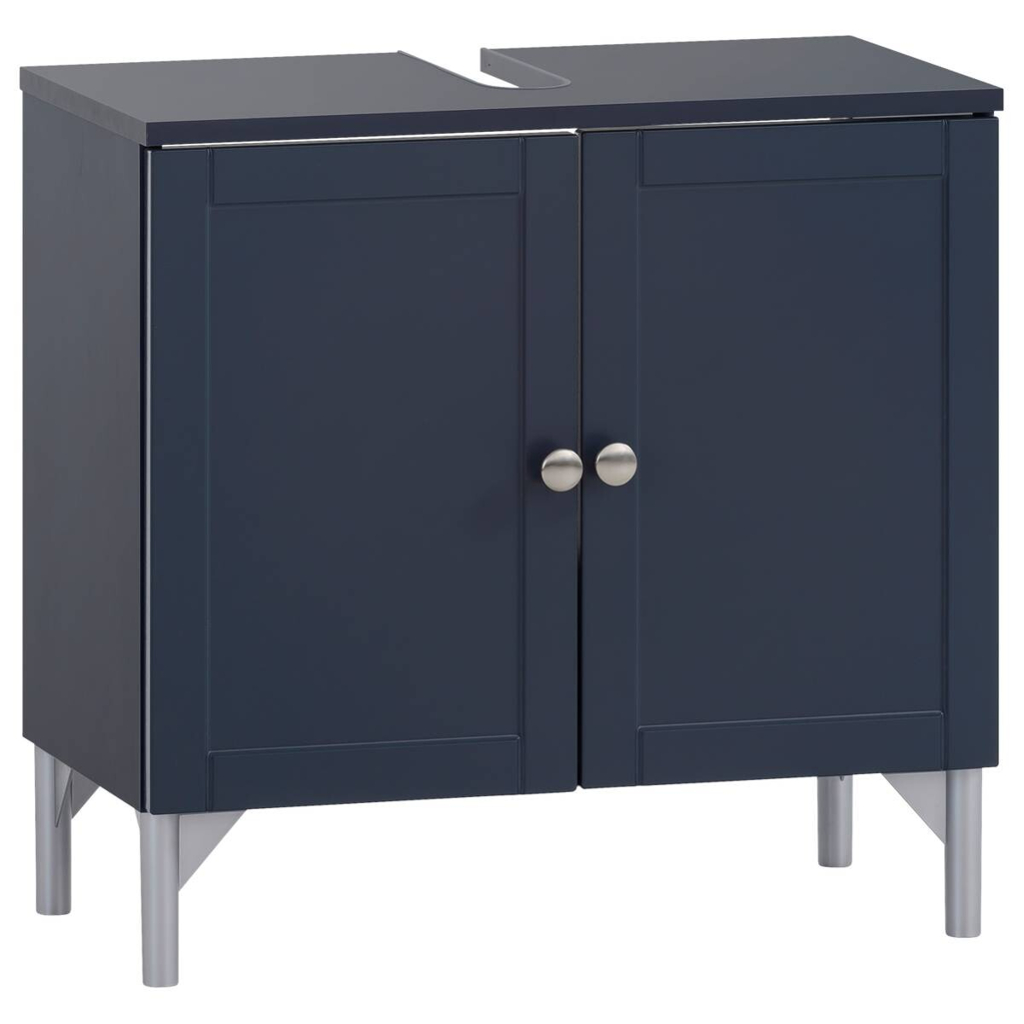 Waschbeckenunterschrank Jesper blau dunkel B/H/T: ca. 60,2x58,5x32 cm