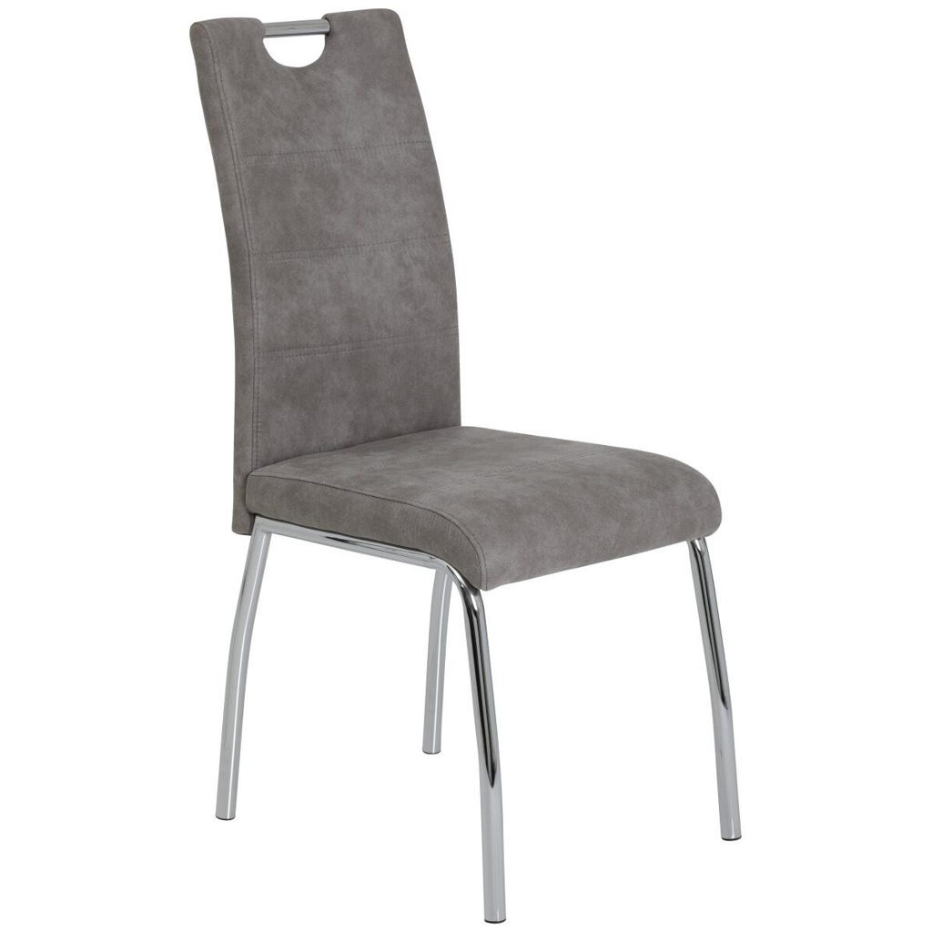 Stuhl Susi 4er Set grau Vintage Microfaser B/H/T: ca. 44x98x61 cm