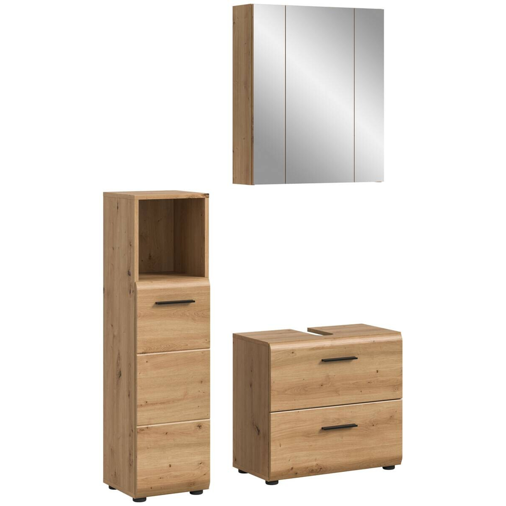 Badezimmer-Set Ice Artisan Oak Nachbildung B/H/T: ca. 105x185x30 cm