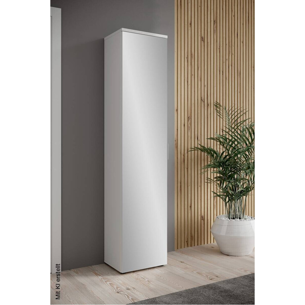 Schuhschrank Lincoln weiß glänzend B/H/T: ca. 50x190x35 cm