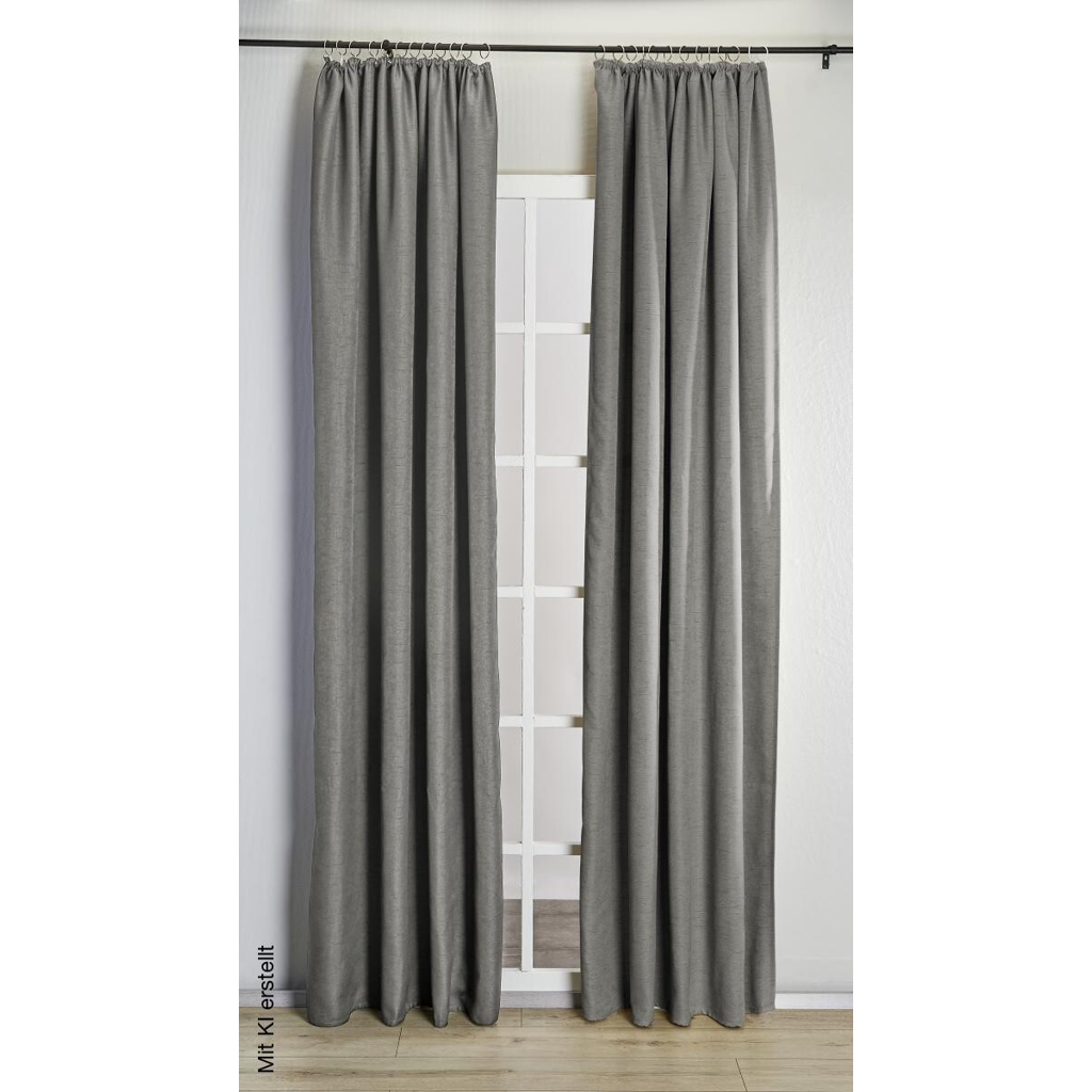 silver edition Verdunklungsvorhang Henry grau B/L: ca. 135x245 cm